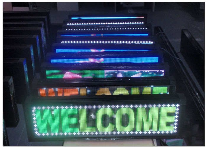 7 color scrolling outdoor programmable led sign 1r1g1b with