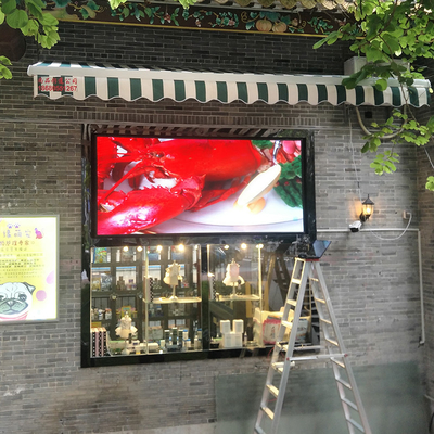 Electronic P4 Outdoor Fixed LED Display Screen Brightness 5500cd Each Square