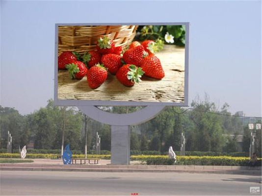 Outdoor Full Color P10 LED Display Floor Mounted Bus Station Billboard