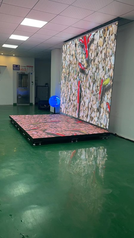 Quality Anti Stress  Floor Tile Screen P5.2 Indoor LED Display Screen With Interactive Sensor factory