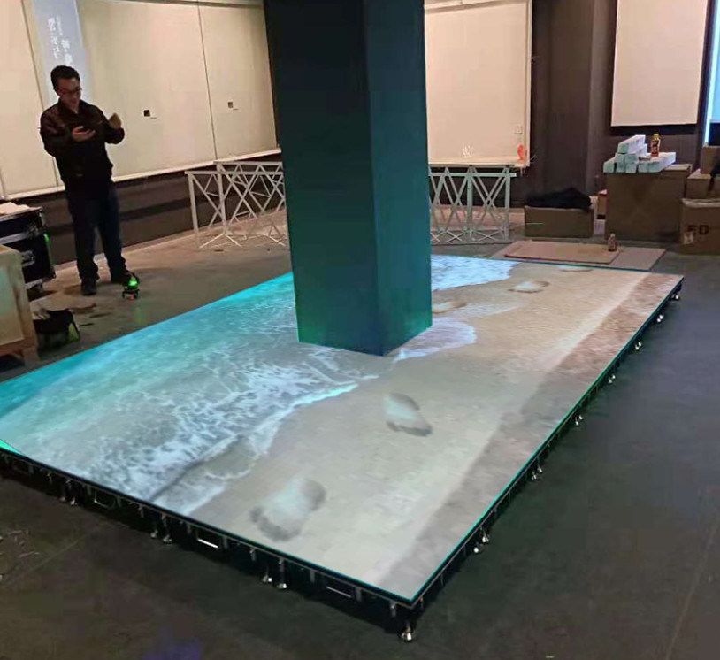 Quality P4.81 Led Floor Tile Screen KTV Bar Indoor Full Color Led Display factory