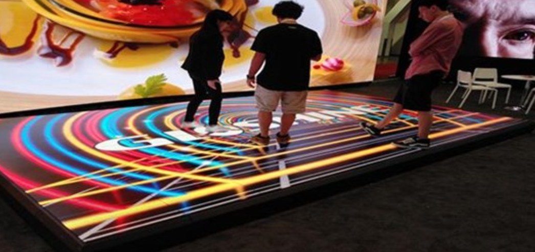 Quality Waterproof Anti - Pressure Floor Tile Screen P6.25 Outdoor Lightning Led Display factory