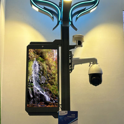 Quality High Brightness Full Color Led Outdoor Display Light Video Pole Double Sides Led Screen factory