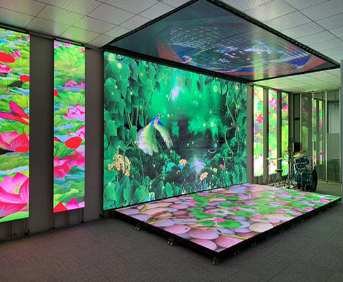 Quality 1R 1G 1B Floor Tile Screen Parameter Table P6.25 Indoor LED Display With Interactive Sensor factory