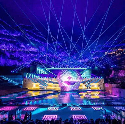 Quality Pressure-Resistant P4.81 Outdoor LED Display With Built-In Interactive Induction Floor Tile Screen factory